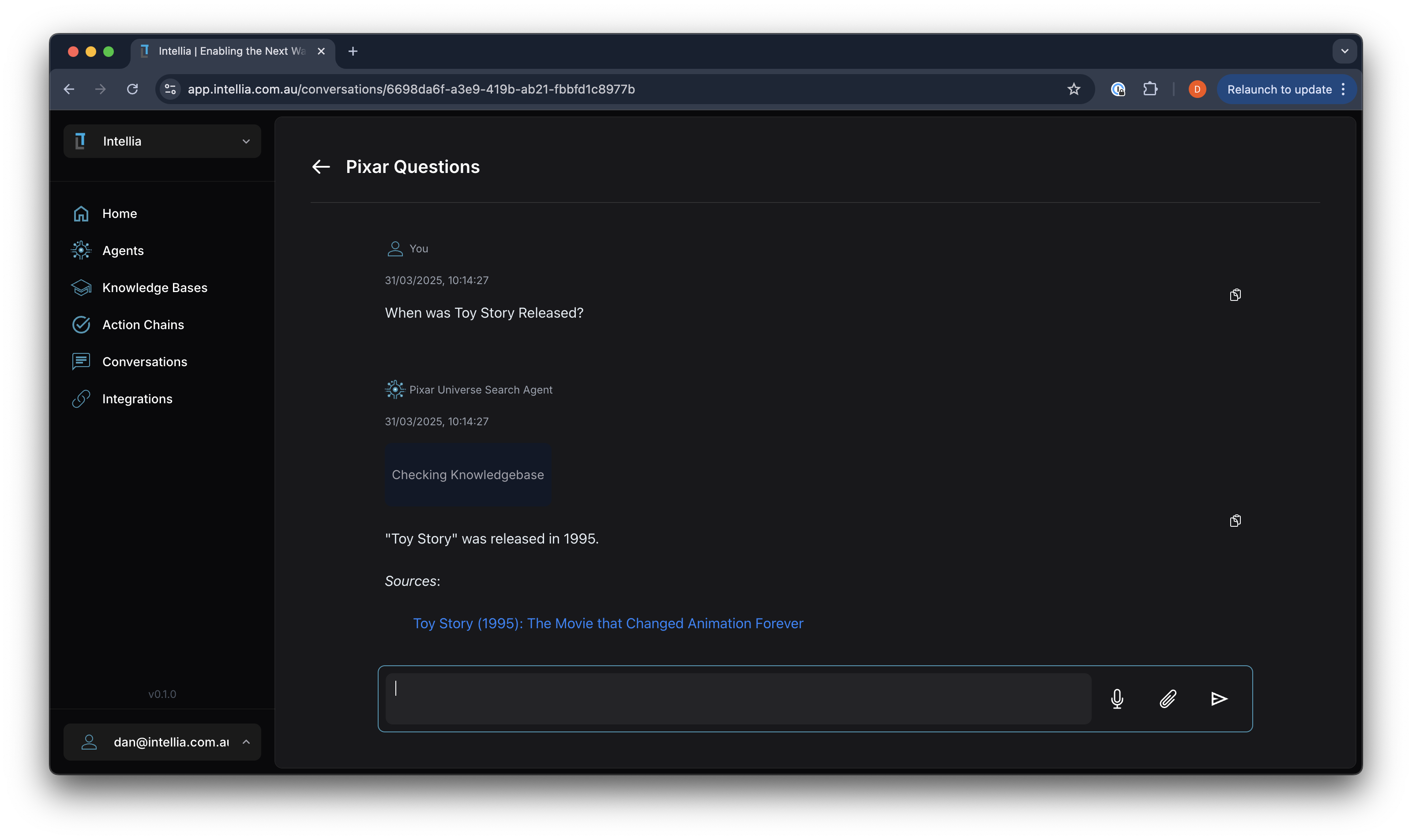 Intellia Platform Screenshot