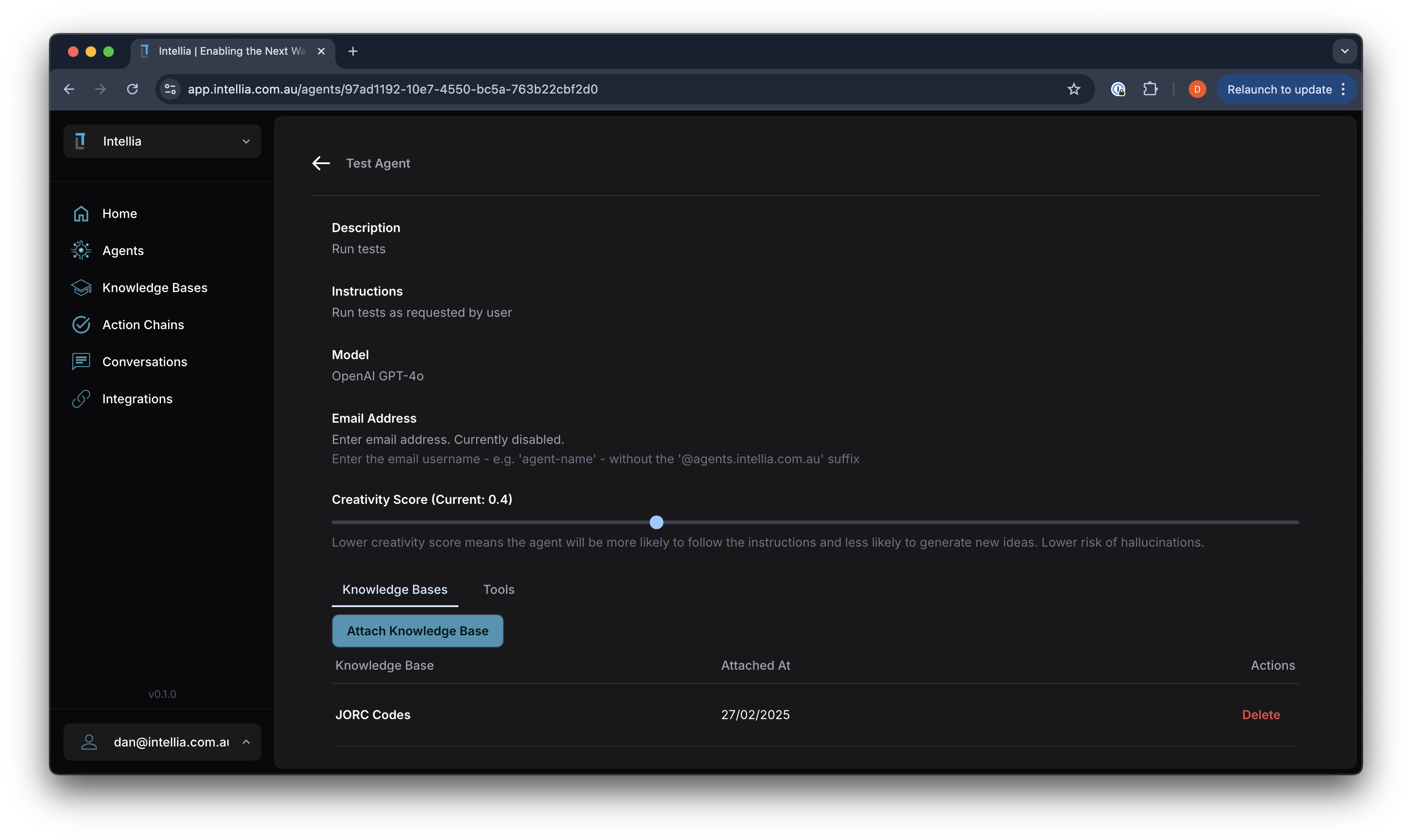 Intellia Platform Screenshot
