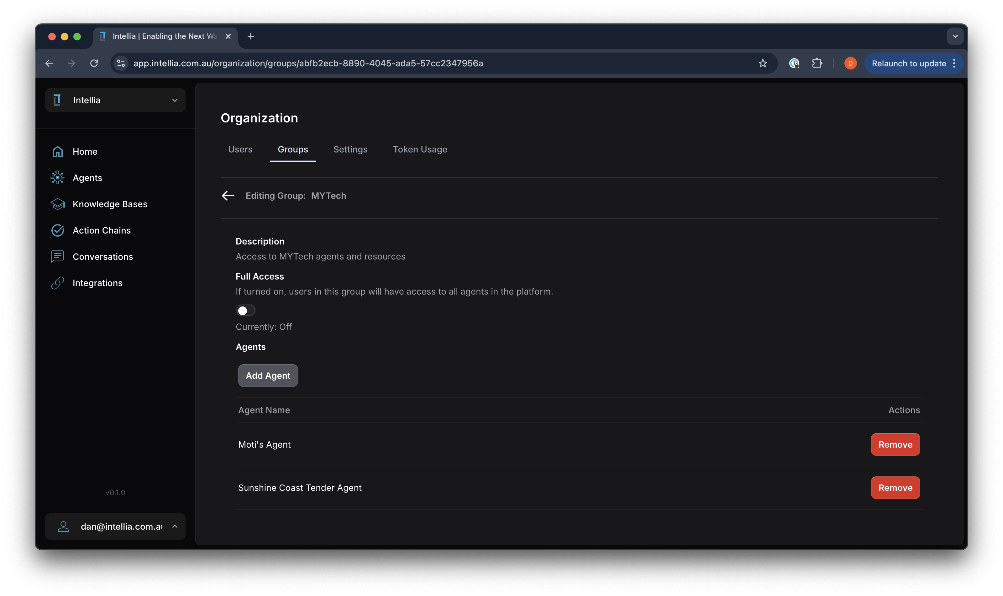 Intellia Platform Screenshot