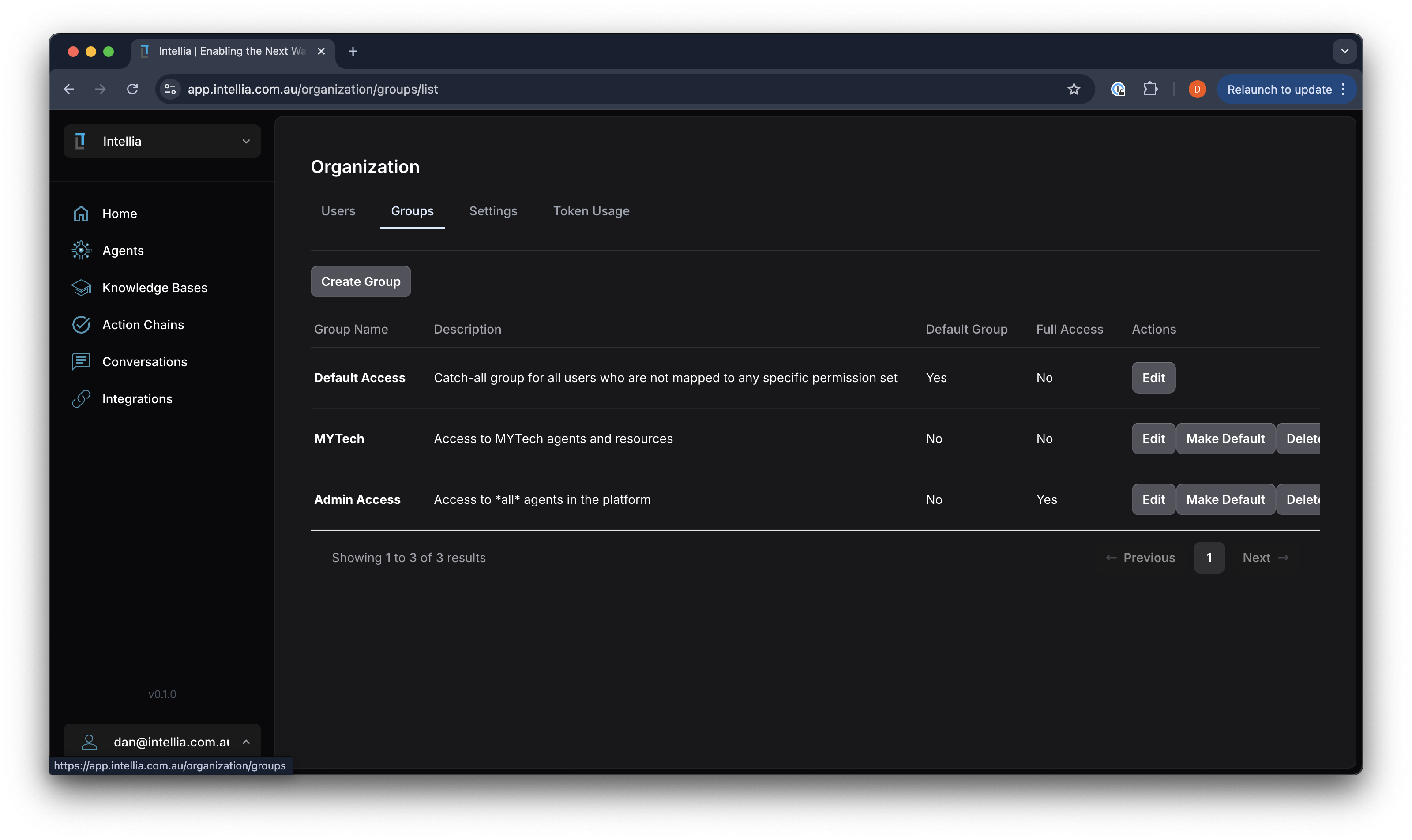 Intellia Platform Screenshot