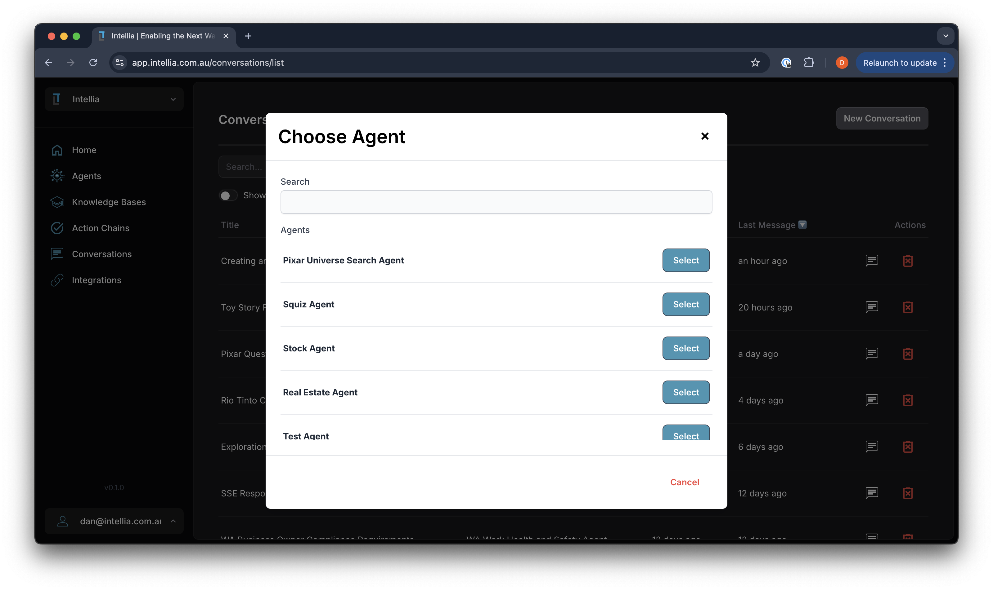 Intellia Platform Screenshot