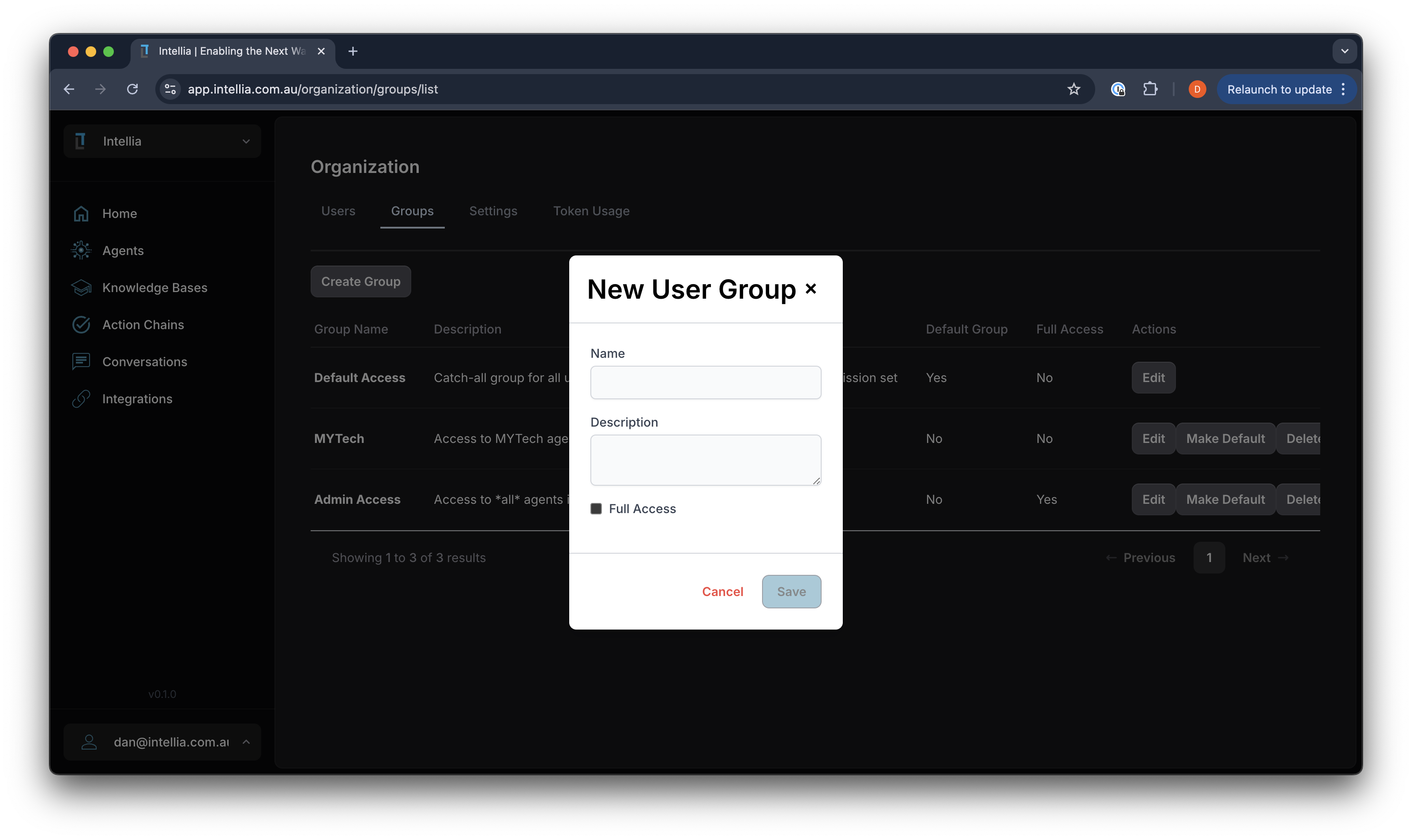 Intellia Platform Screenshot