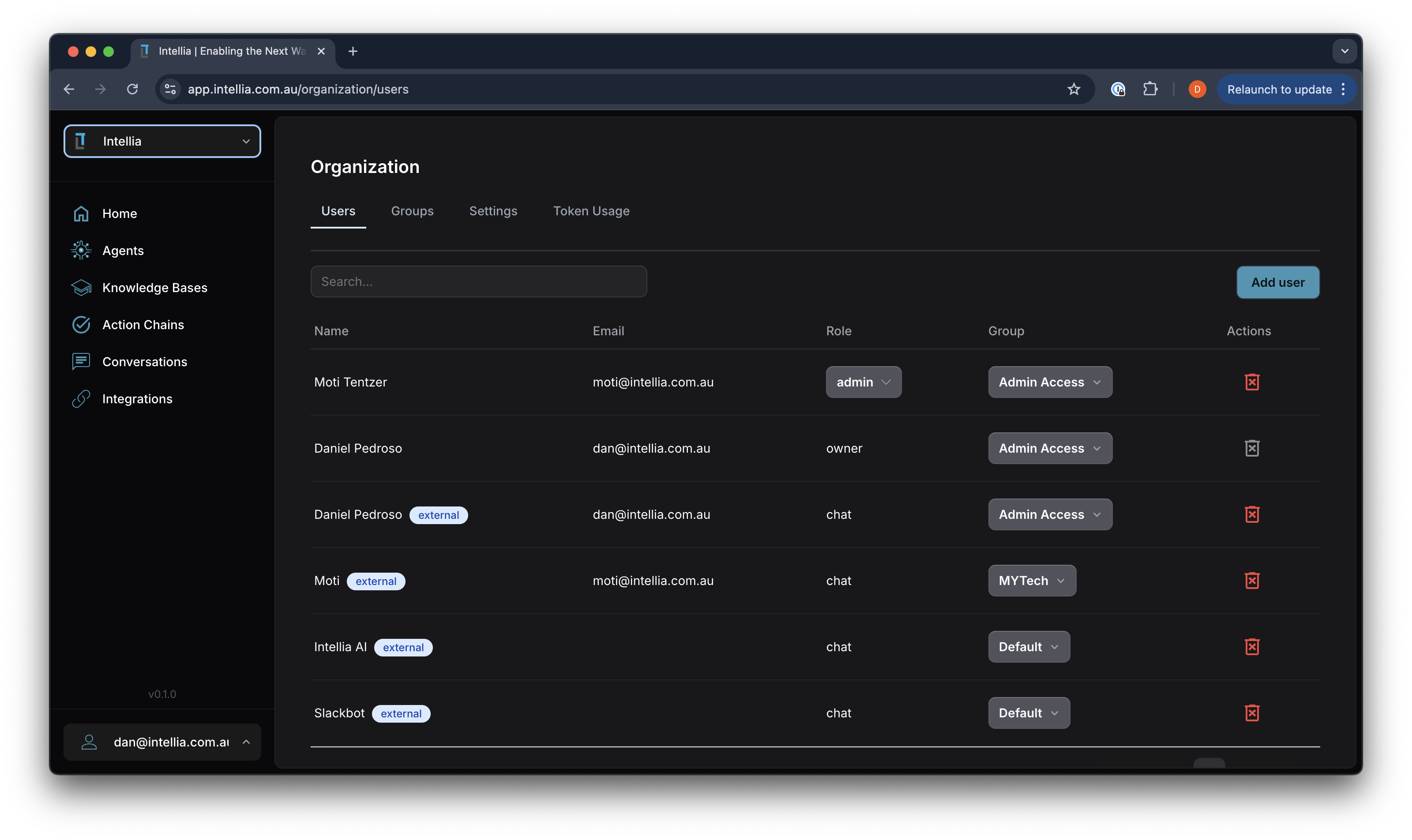 Intellia Platform Screenshot