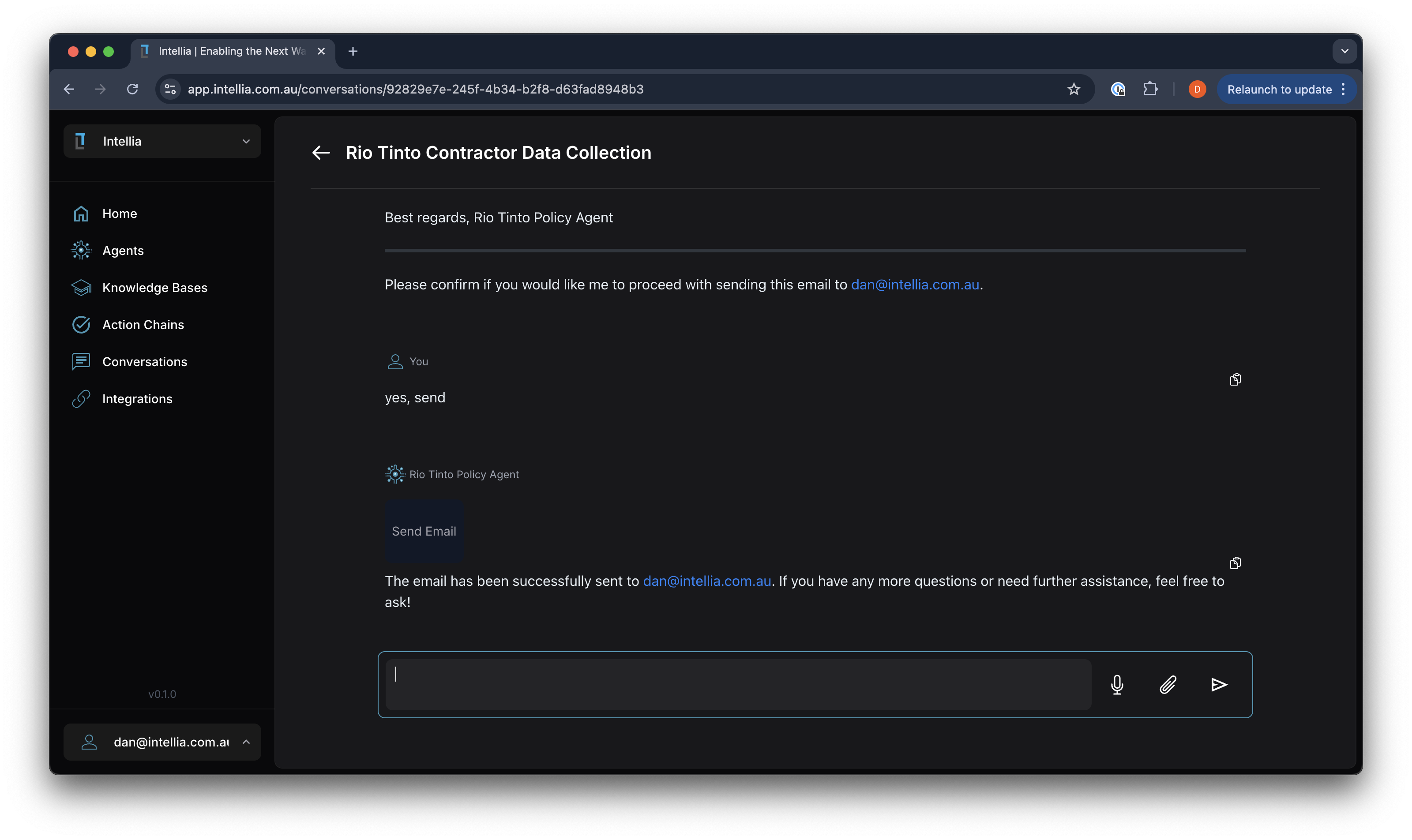 Intellia Platform Screenshot