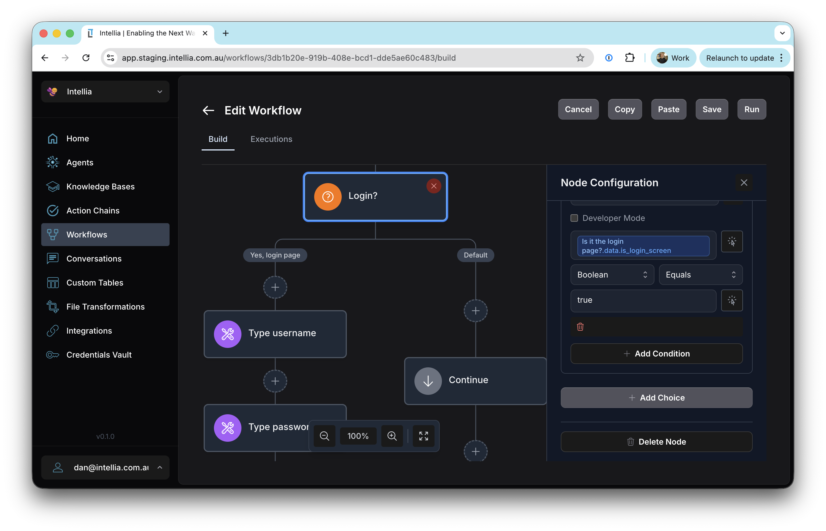 Intellia Workflow Editor